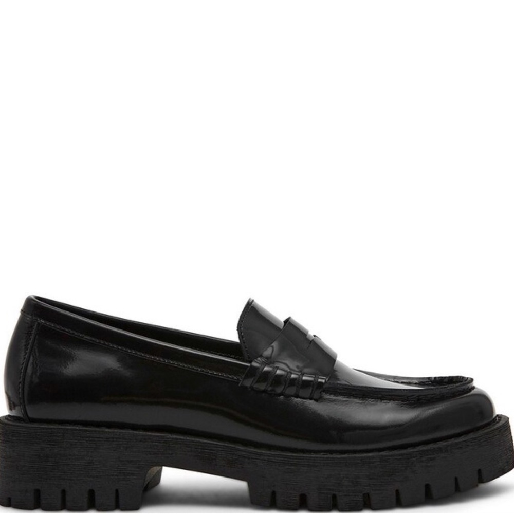 NWT Steve Madden Langsten Leather Platform Lug Sole Penny Loafers - size 9 - Picture 4 of 5